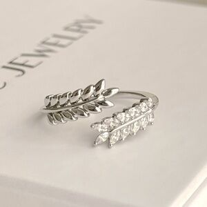 Platinum Plated Spike Adjustable Ring Waterproof Jewelry